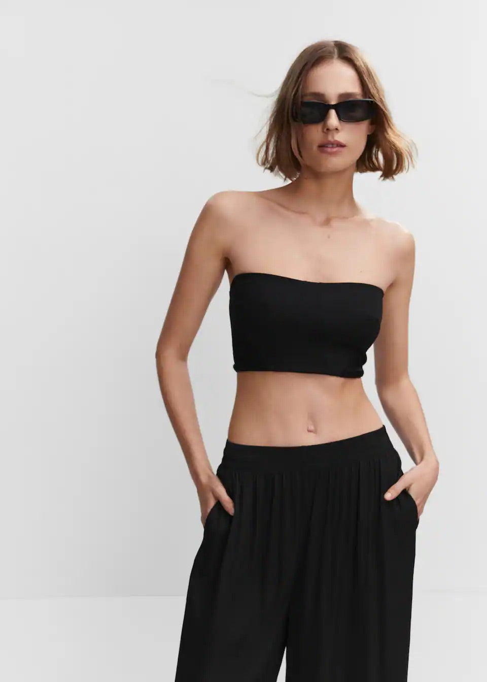 Low-rise palazzo trousers