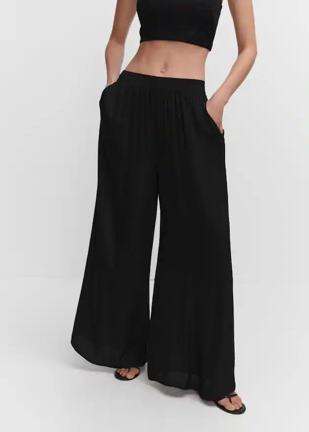 Low-rise palazzo trousers