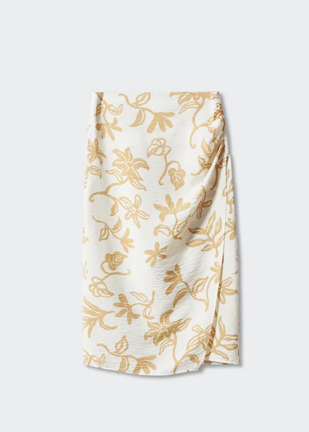 Floral textured skirt
