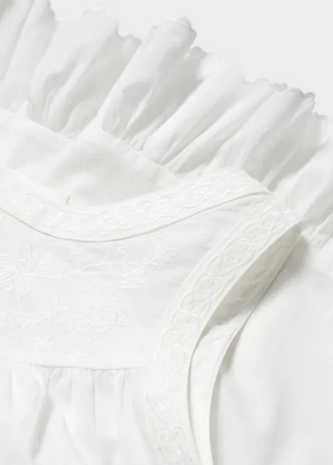 Flared embroidered top