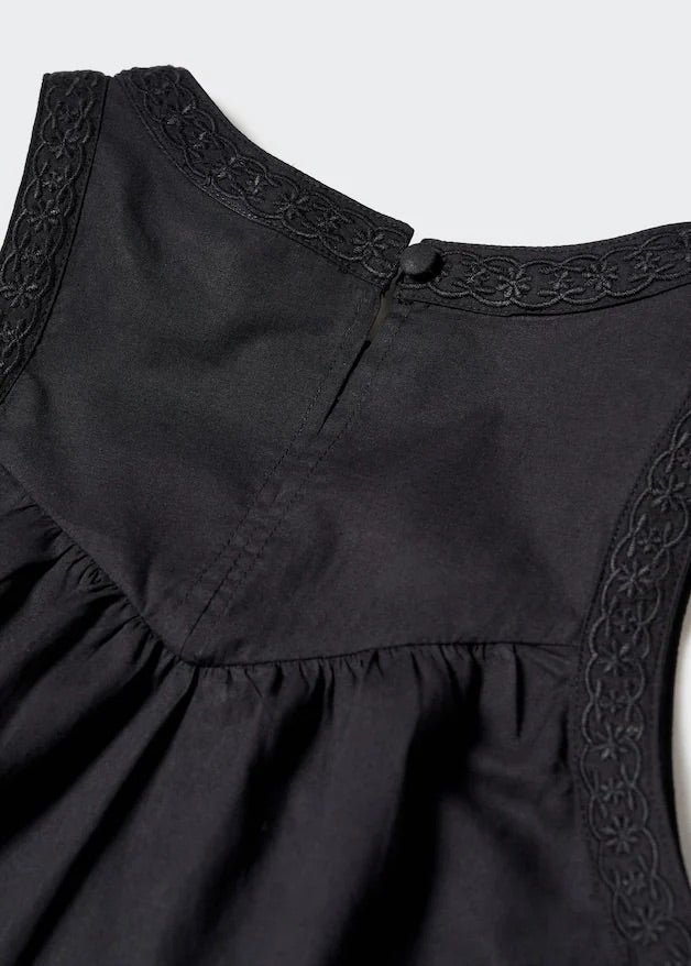 Flared embroidered top