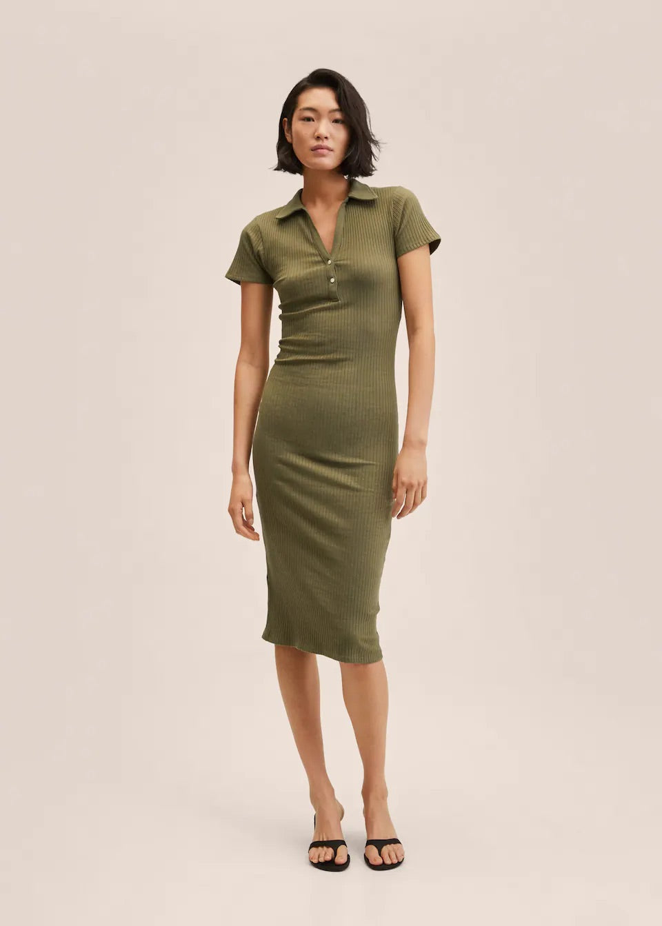Ribbed midi dress