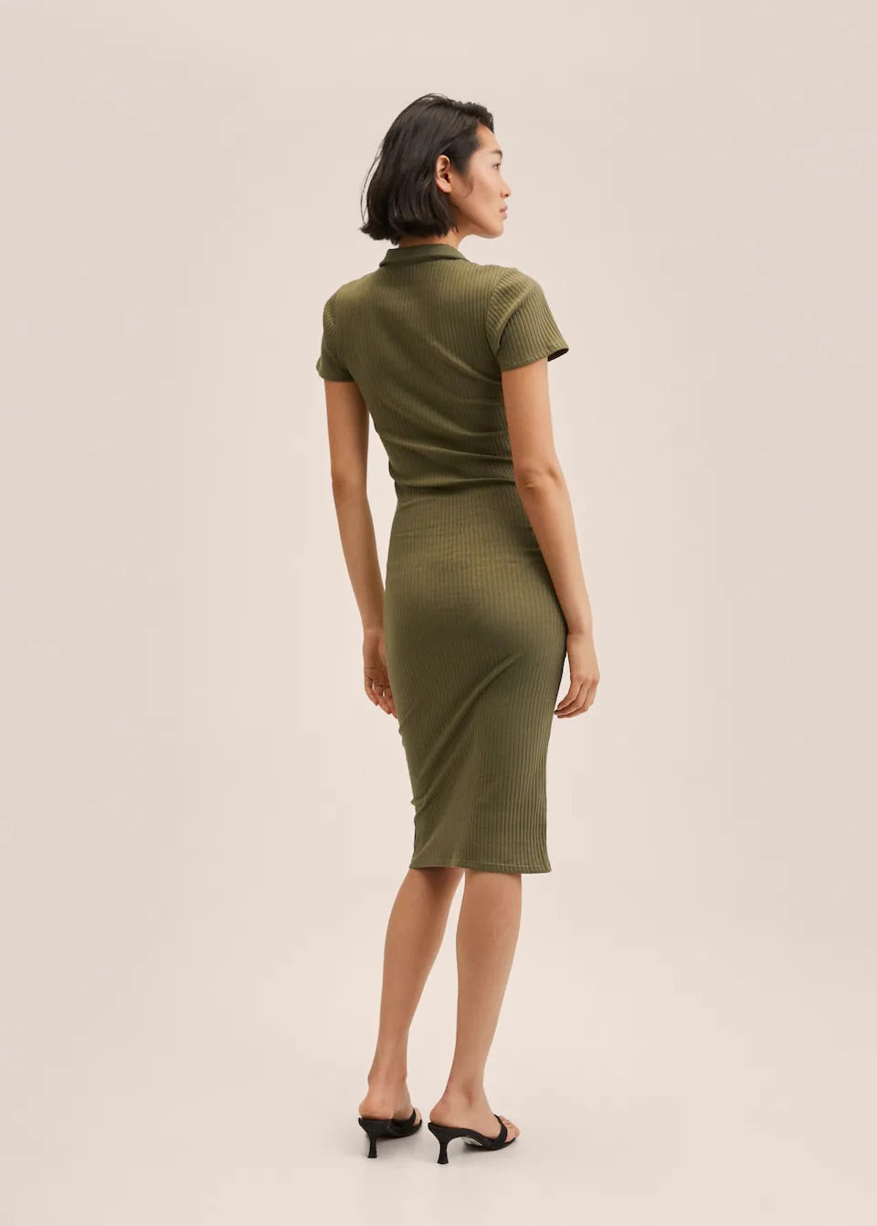 Ribbed midi dress