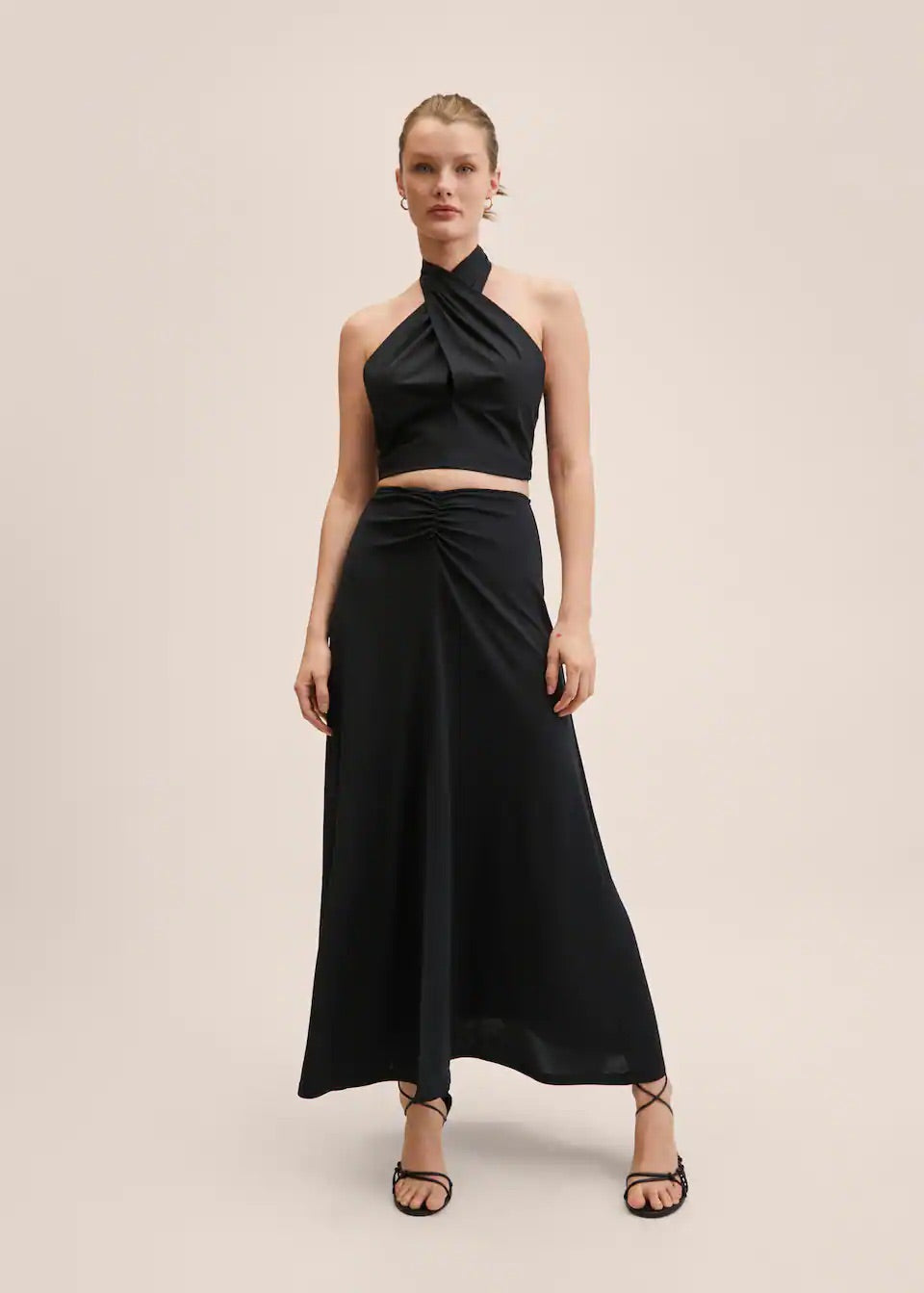 Ruched detail skirt
