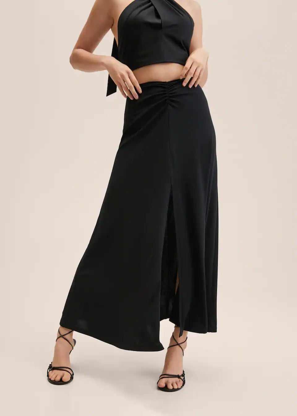 Ruched detail skirt