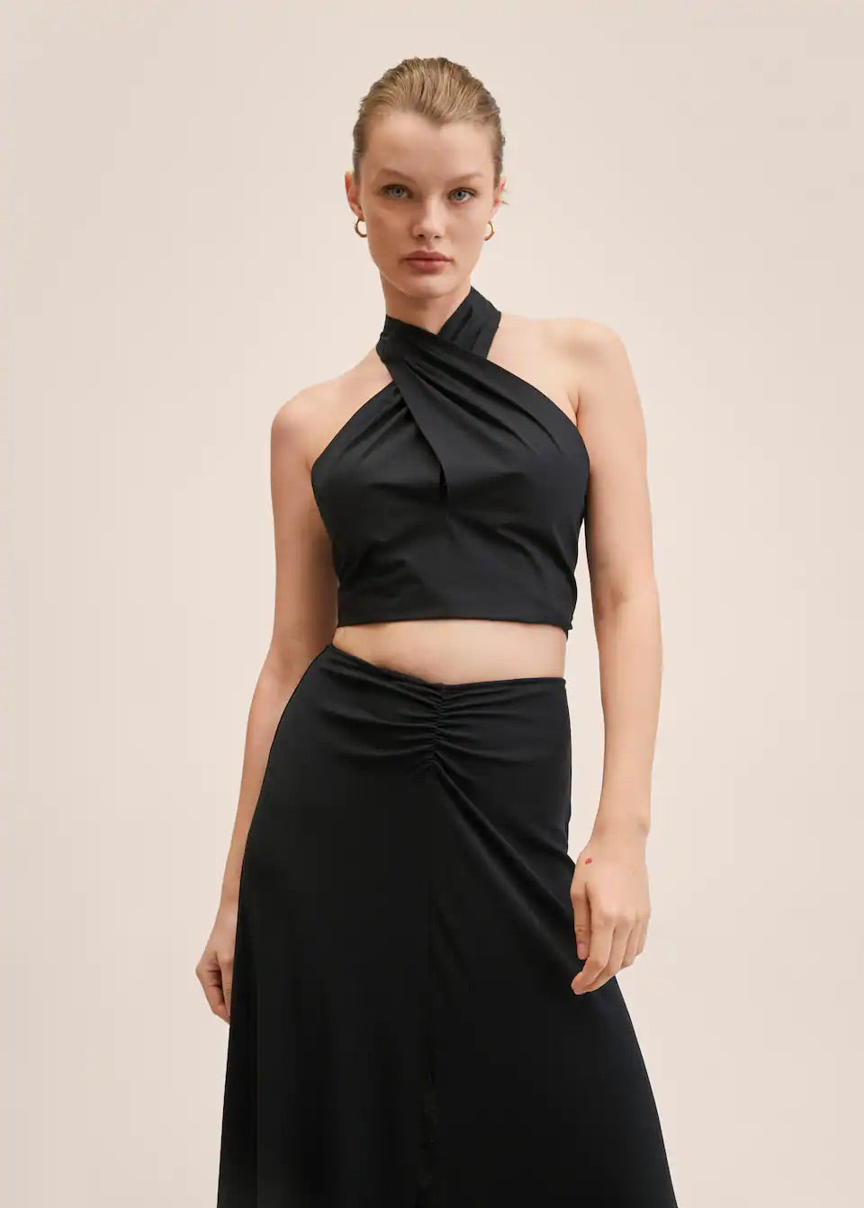 Ruched detail skirt