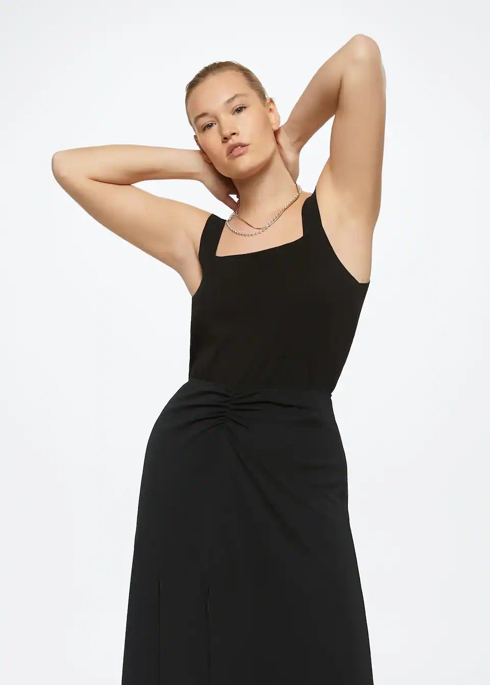 Ruched detail skirt