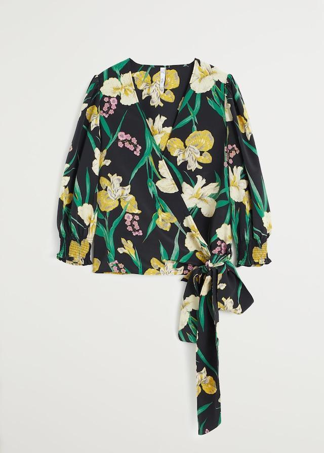 Wrap floral blouse