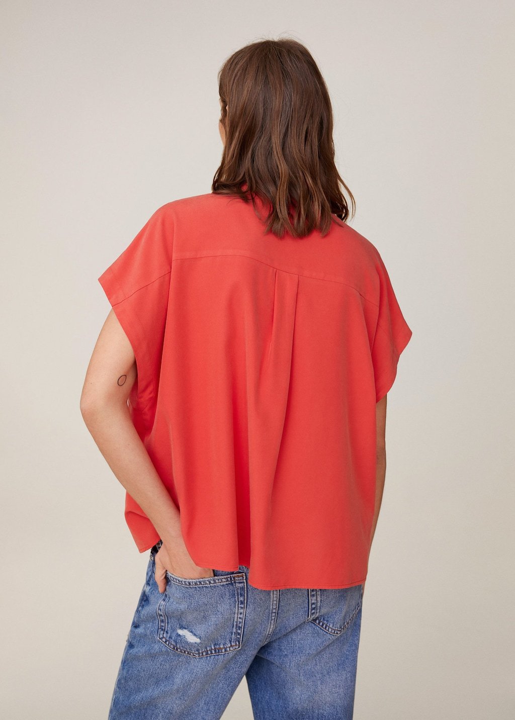 Pocket modal shirt