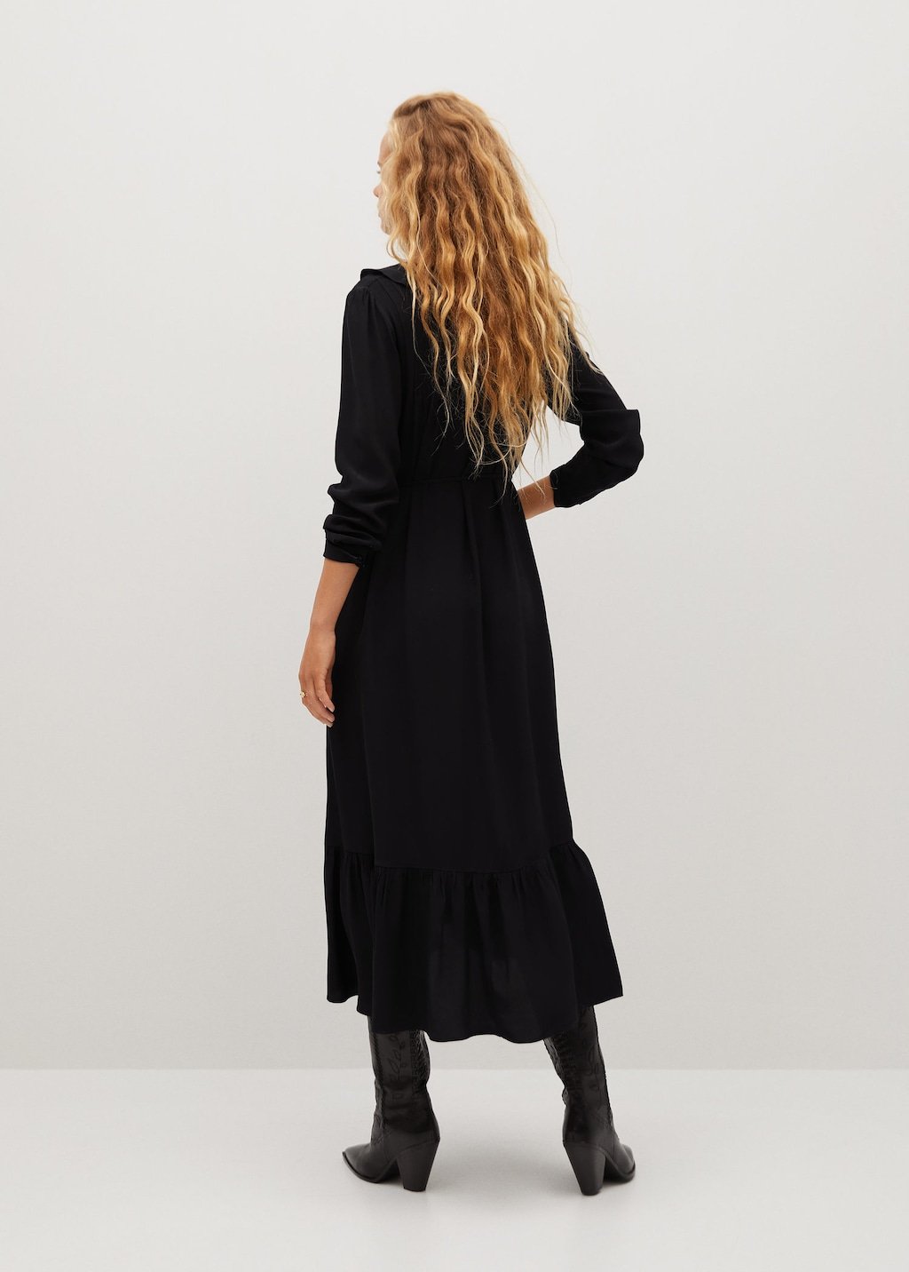 Ruffled midi dress