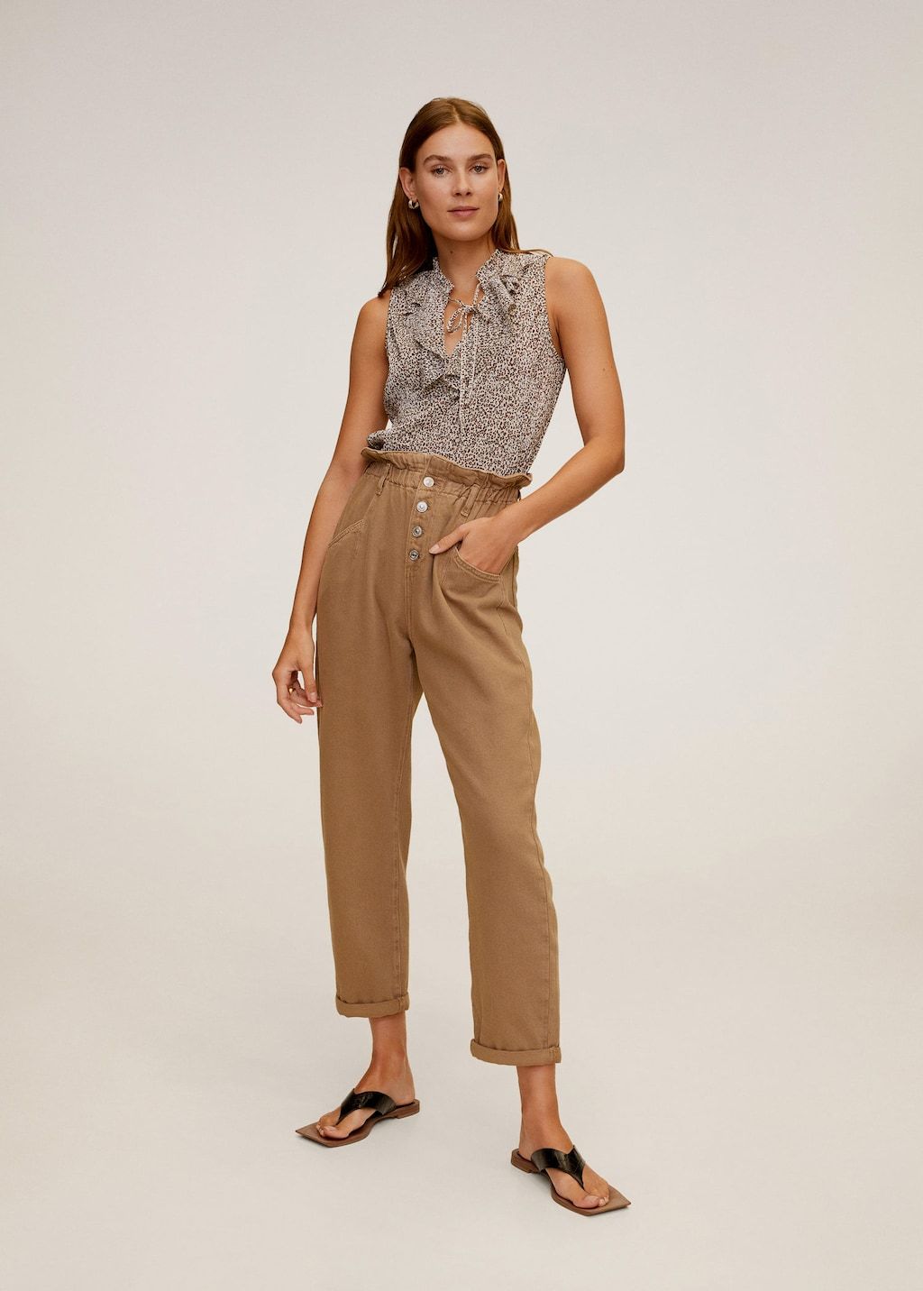 Ruffle pleated top