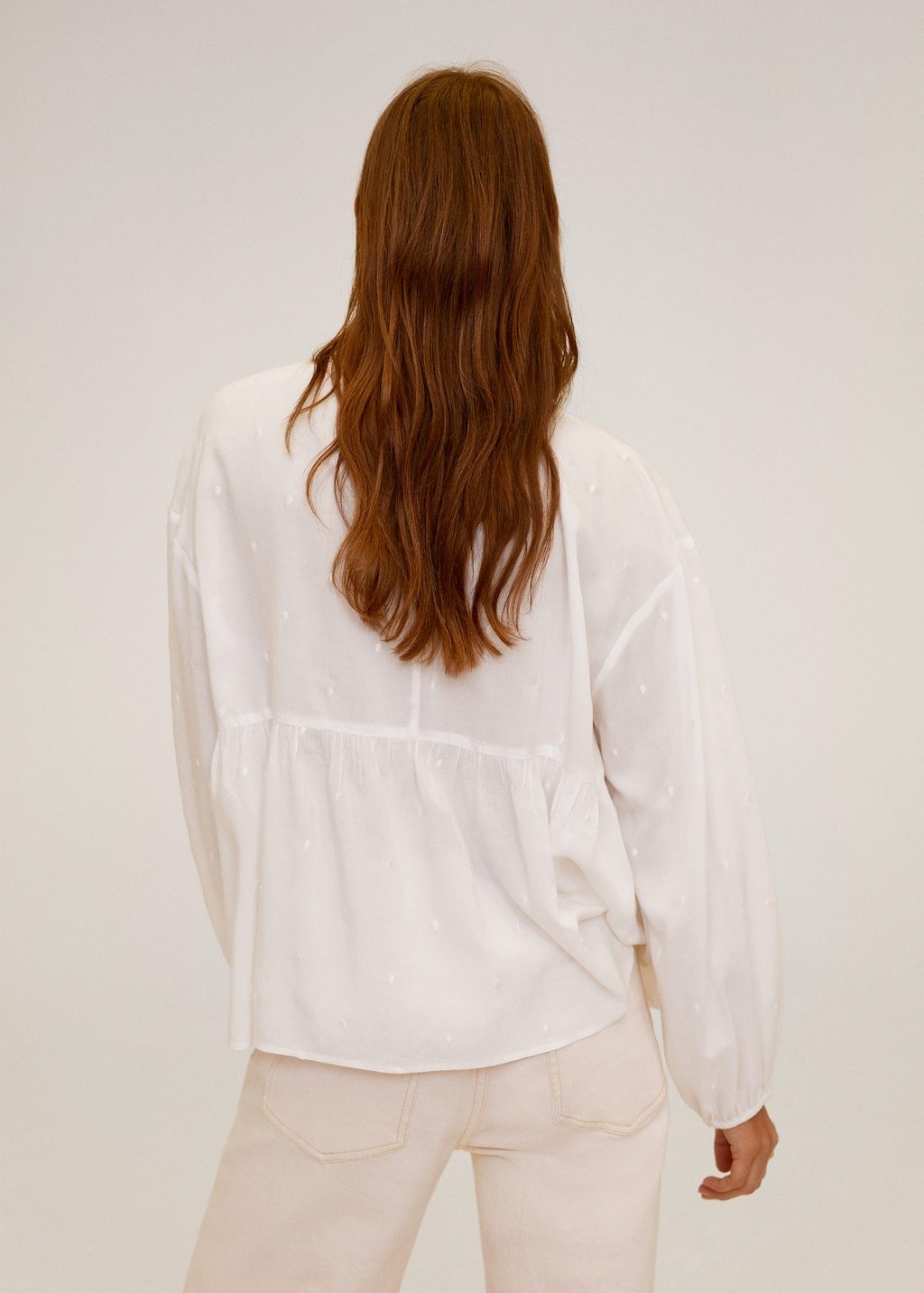 Relief details blouse