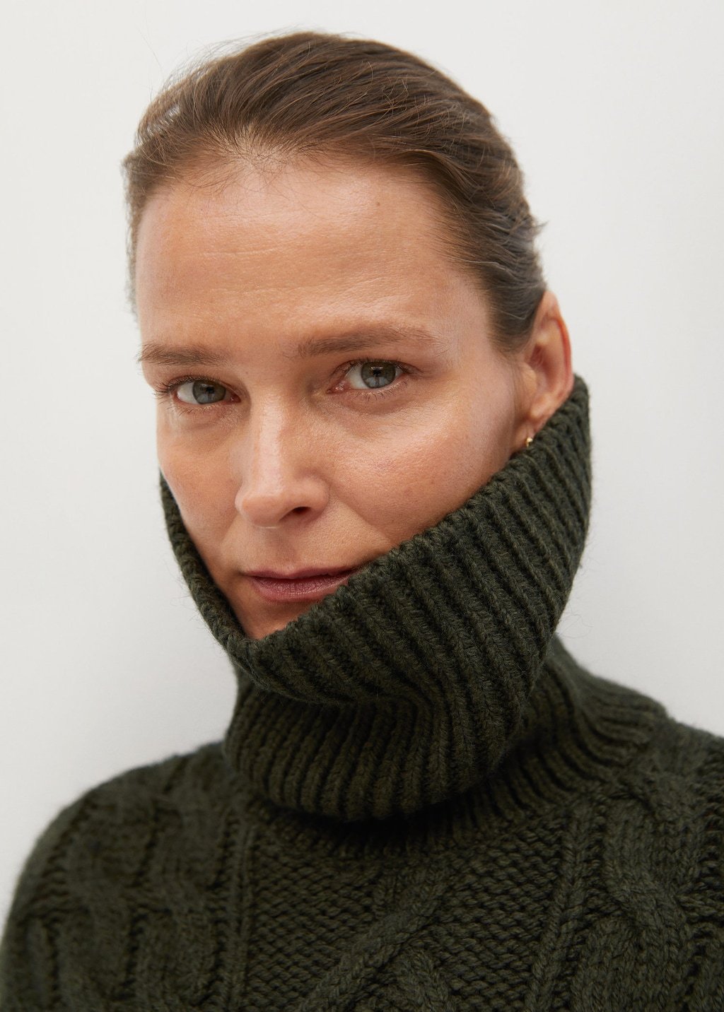 Knitted turtleneck dress