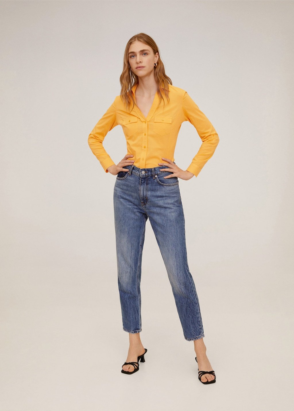 Chest-pocket cotton shirt