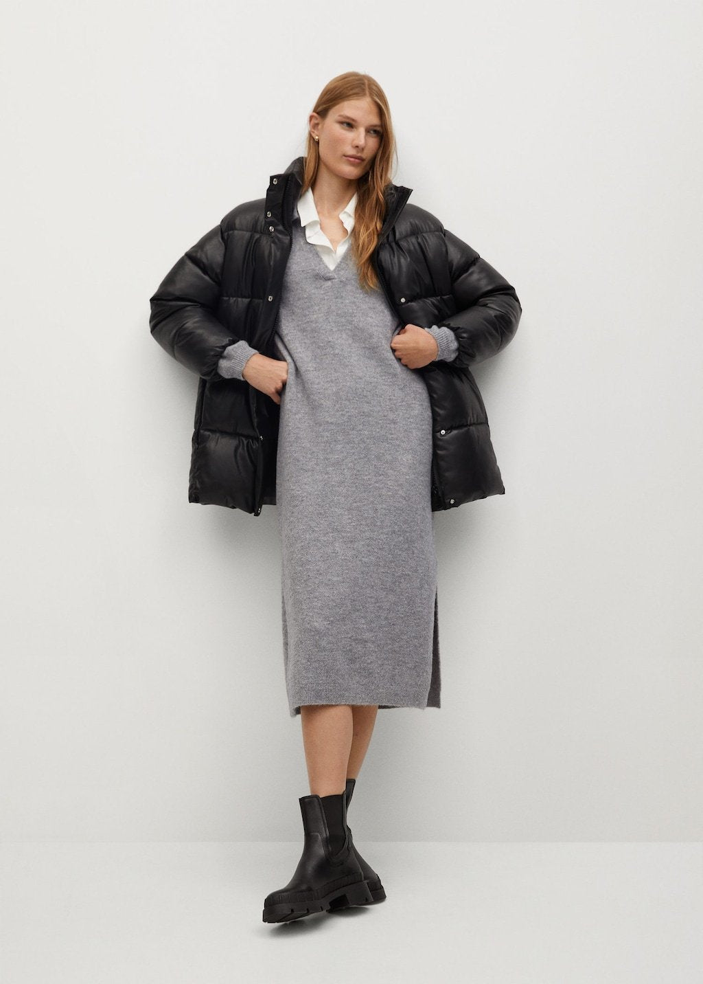 Jersey shirt dress