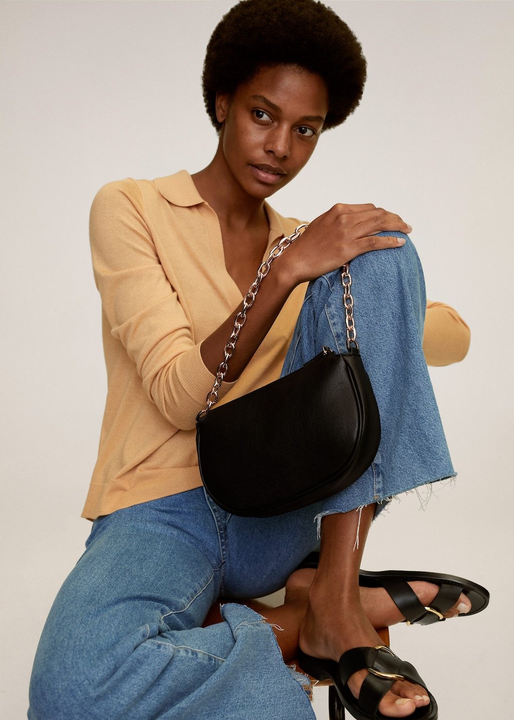 Chain baguette bag