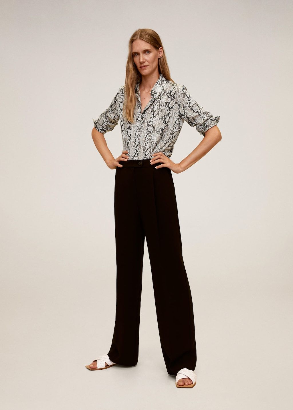 Printed flowy shirt