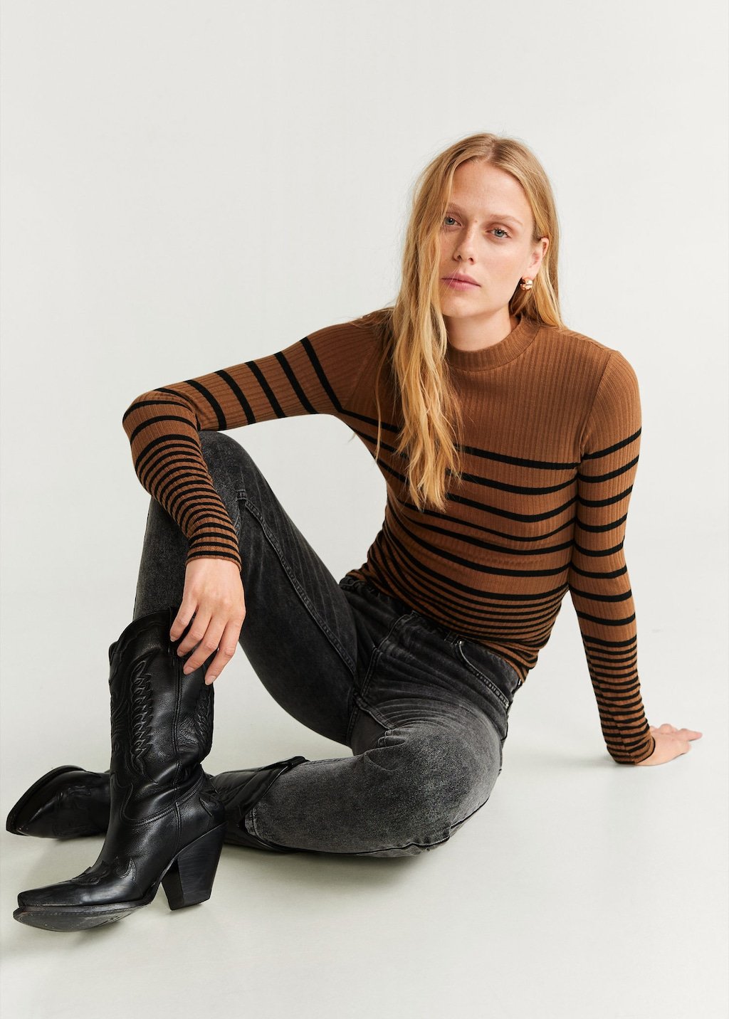 Ribbed knit sweater