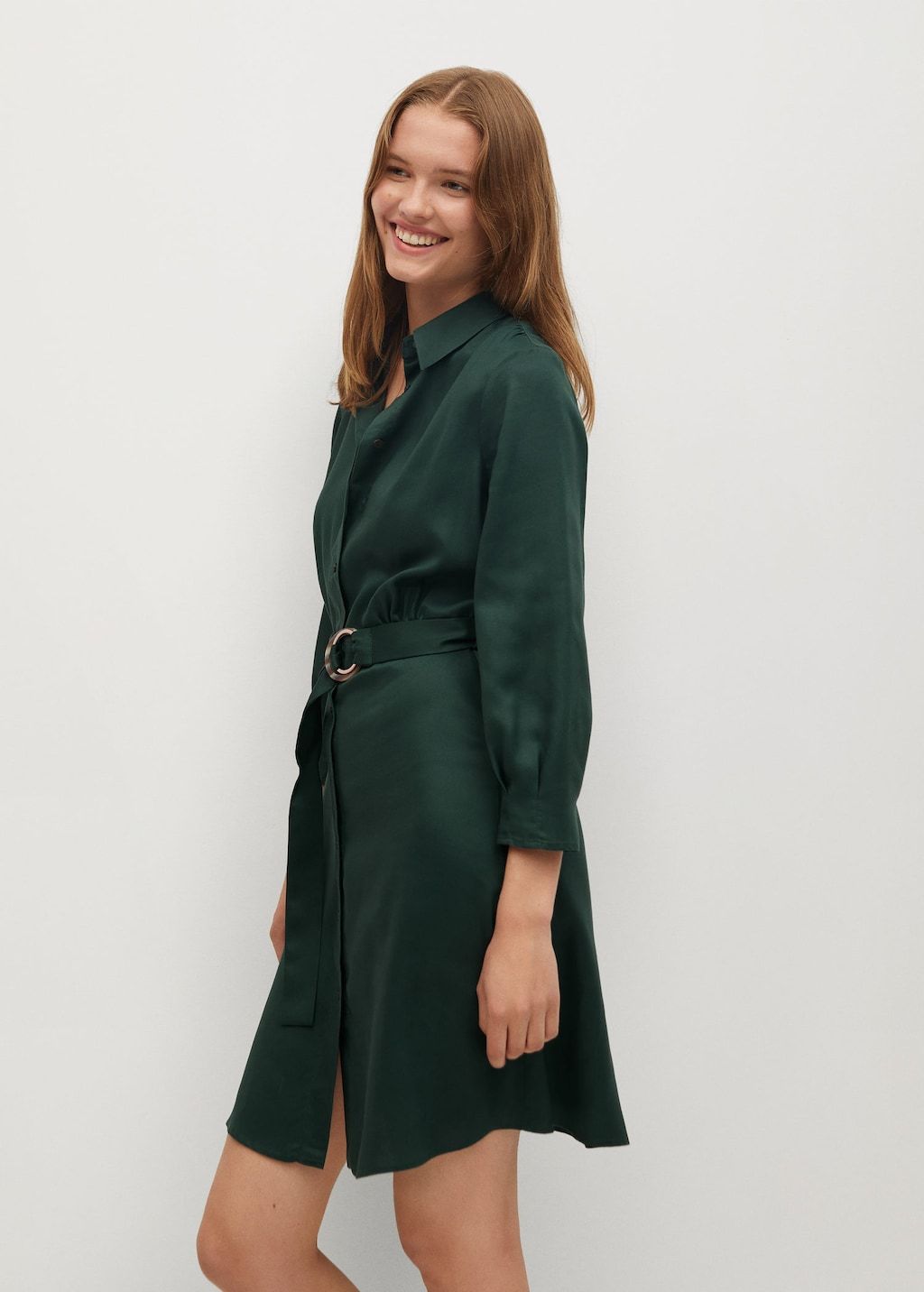 Belt shirt dress