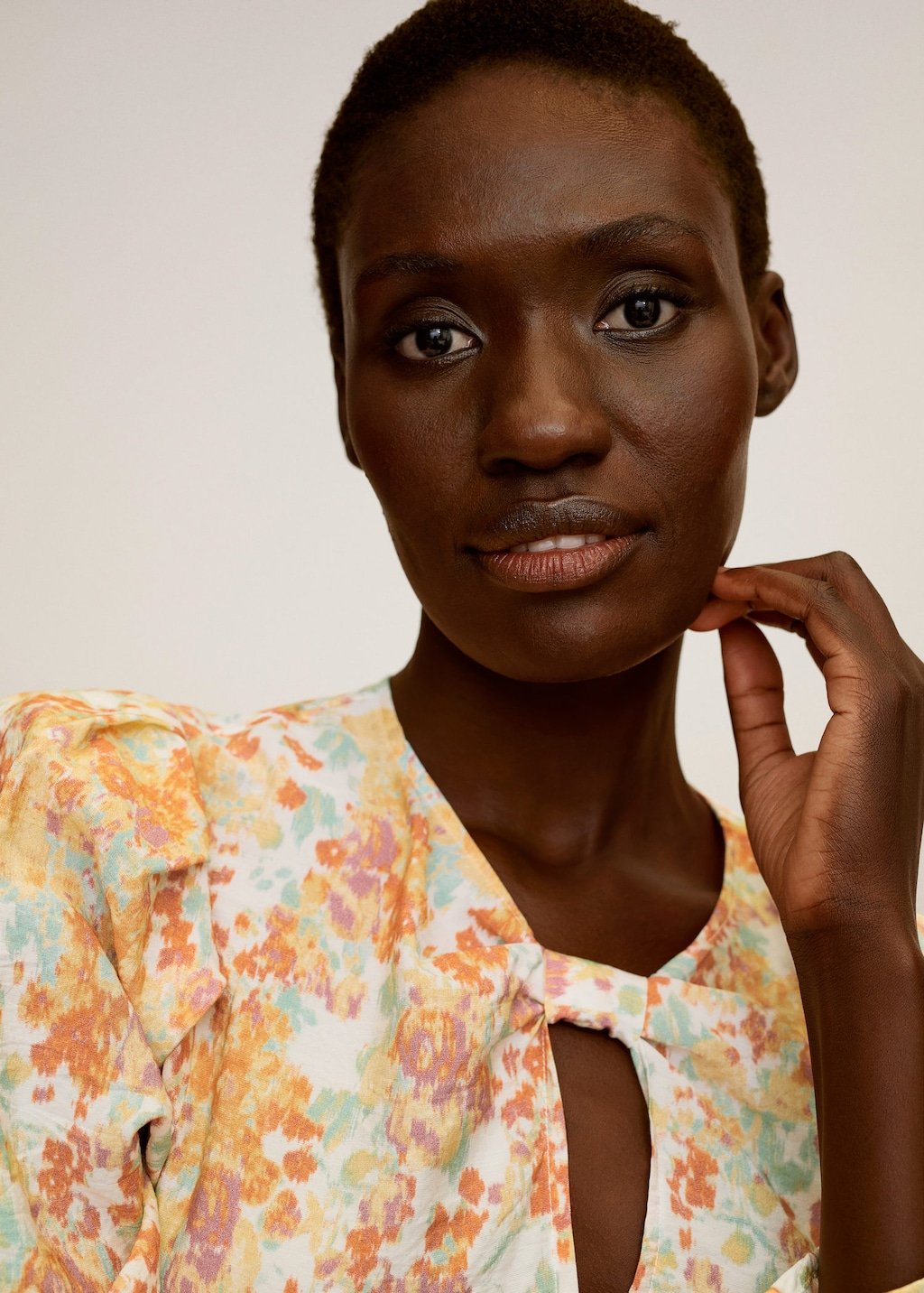 Ruched floral dress