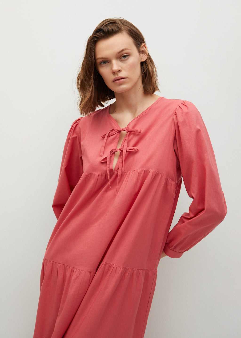 Bow cotton dress