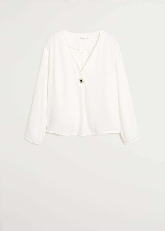 Jewel button blouse