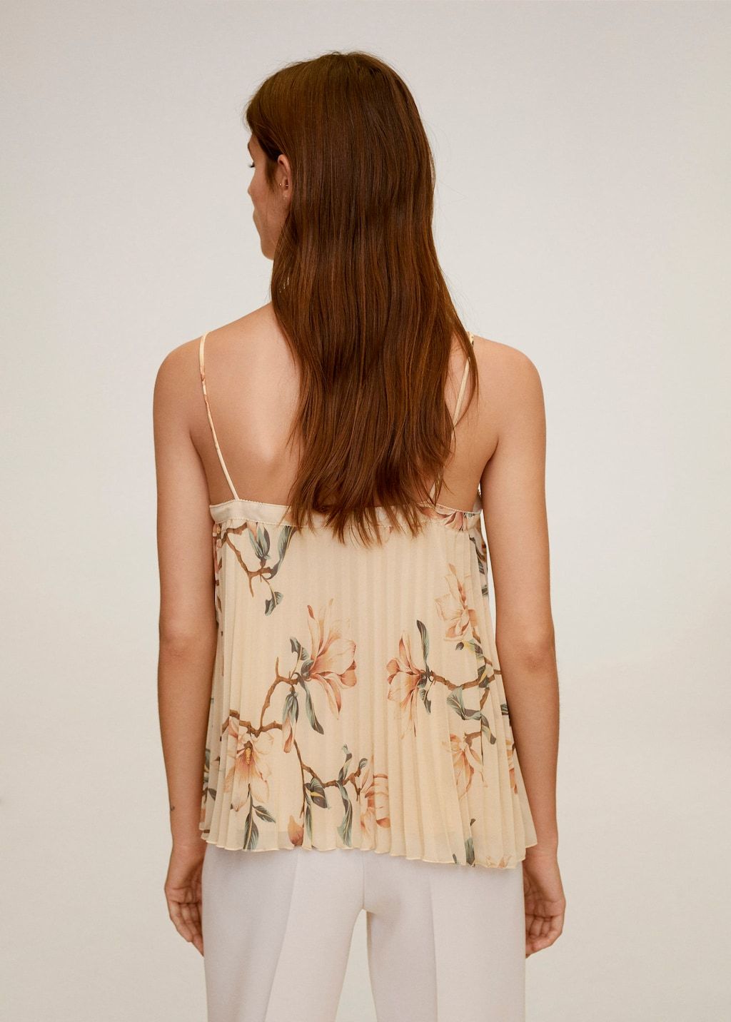 Floral pleated top