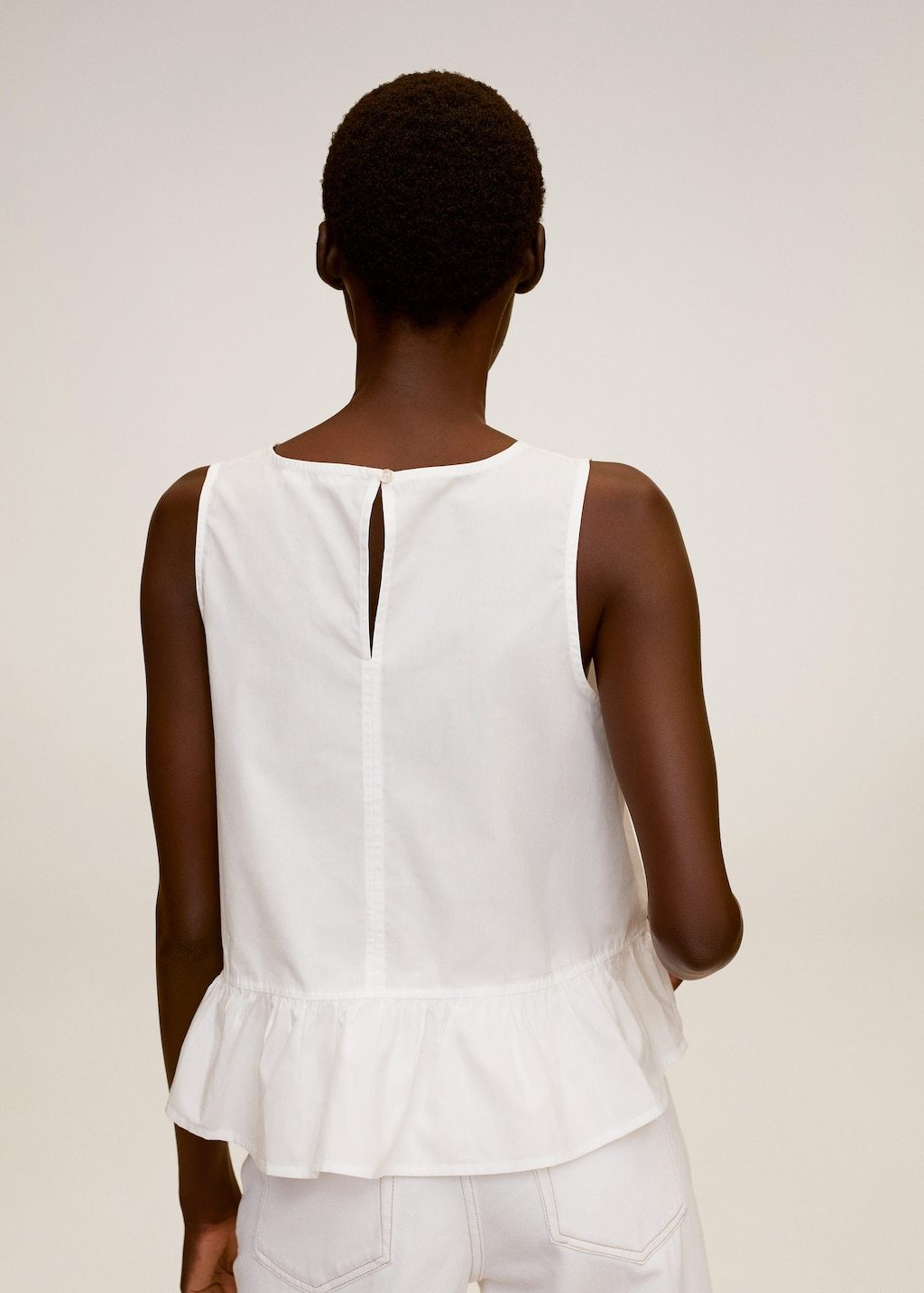Fluted hem blouse