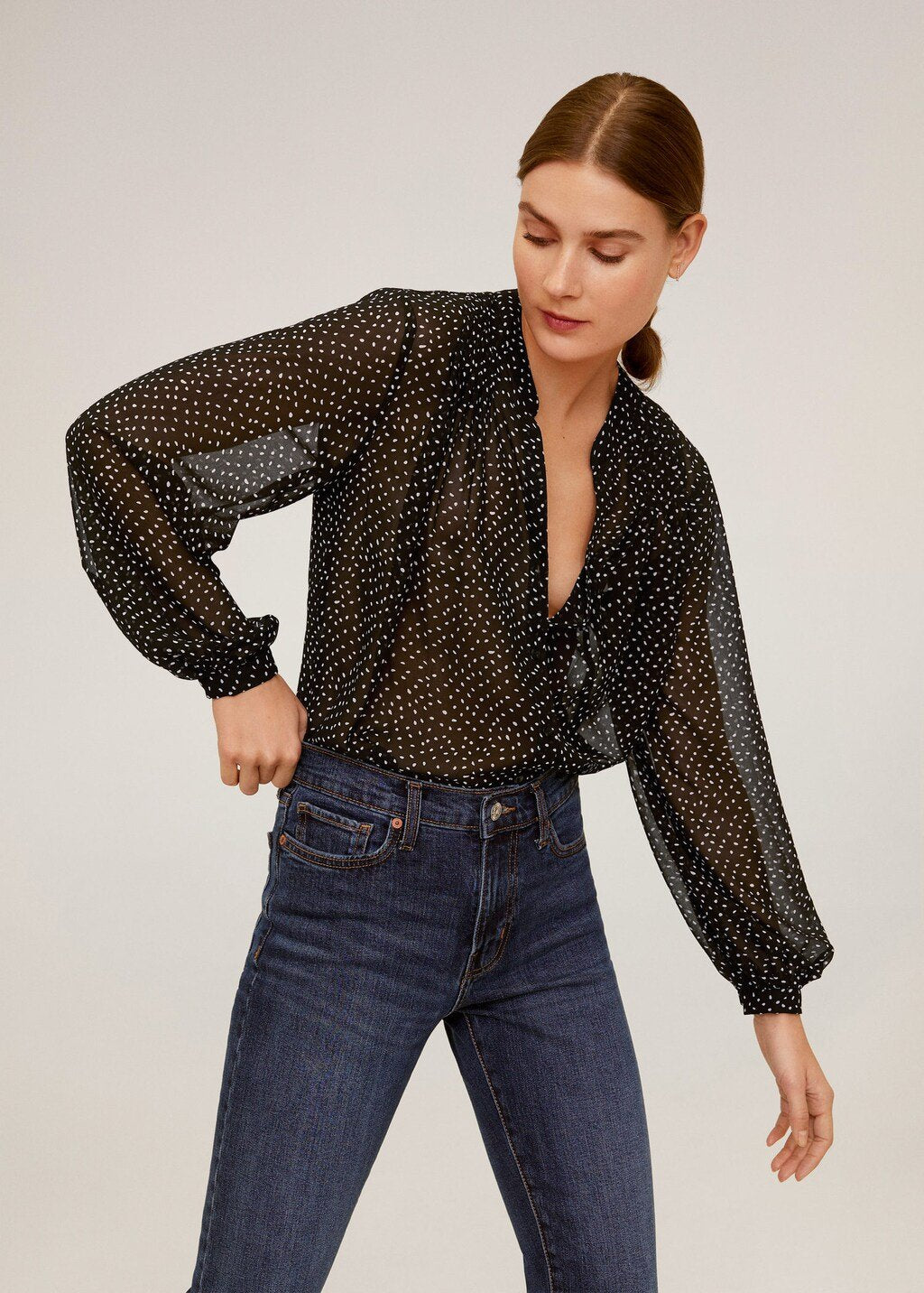Flowy printed blouse
