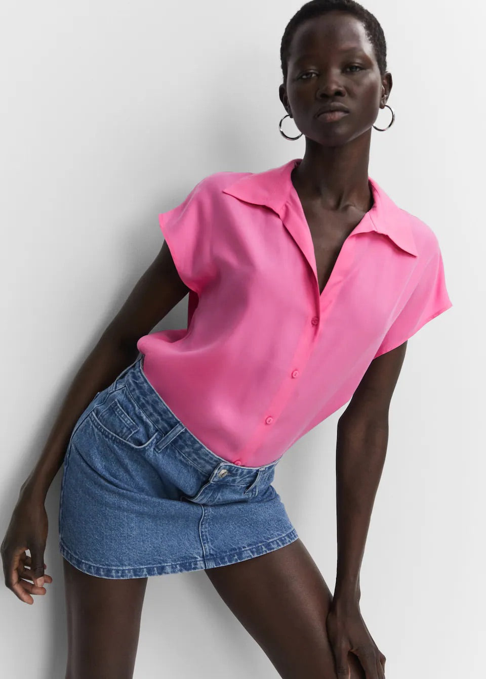 Sleeveless lyocell shirt