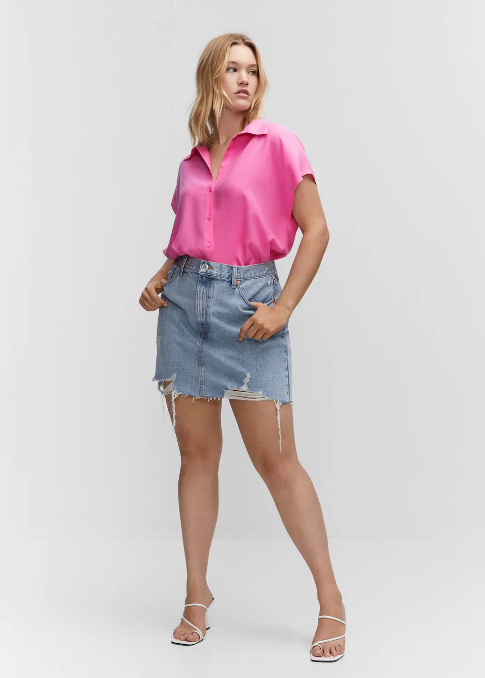 Sleeveless lyocell shirt