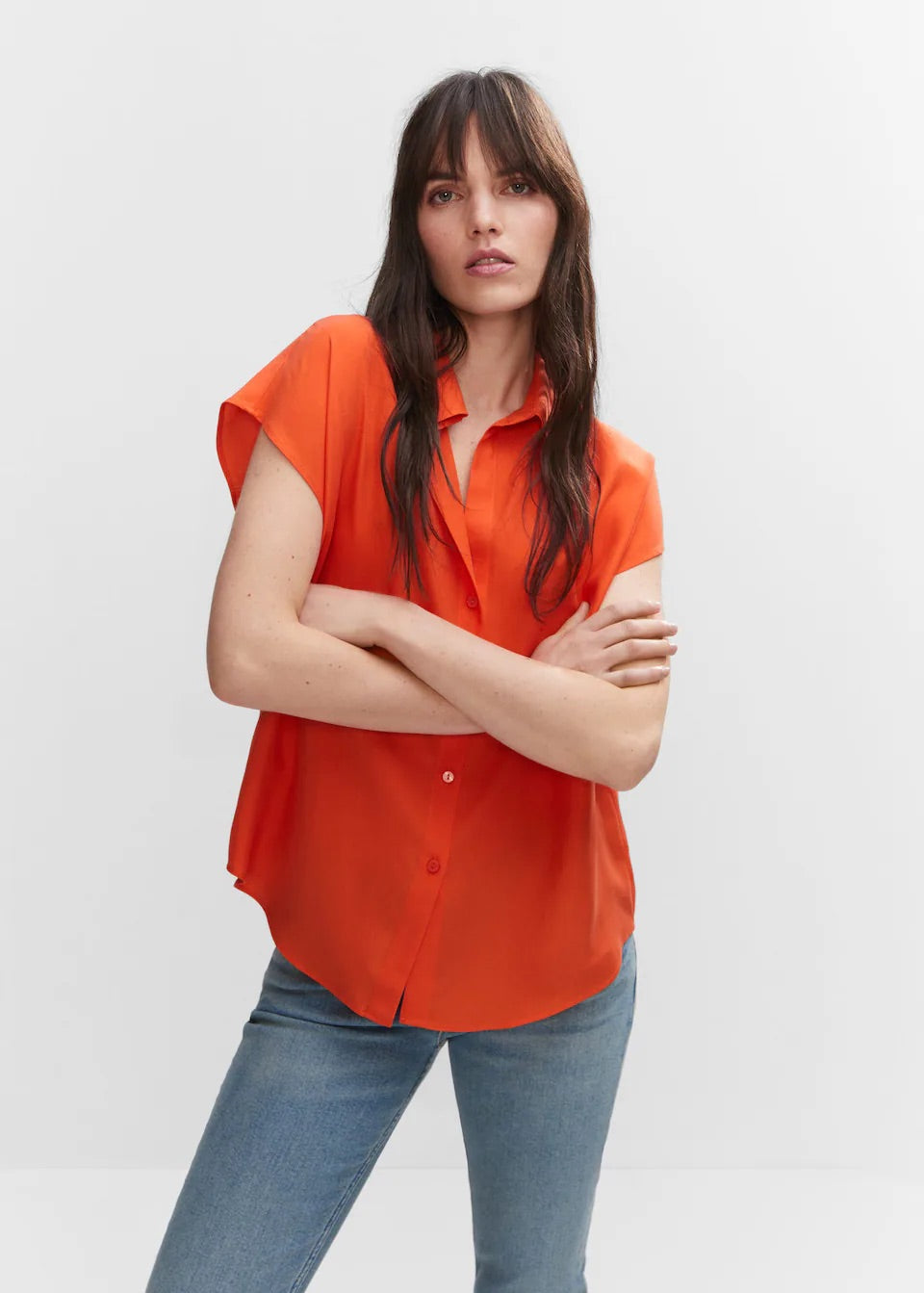 Sleeveless lyocell shirt