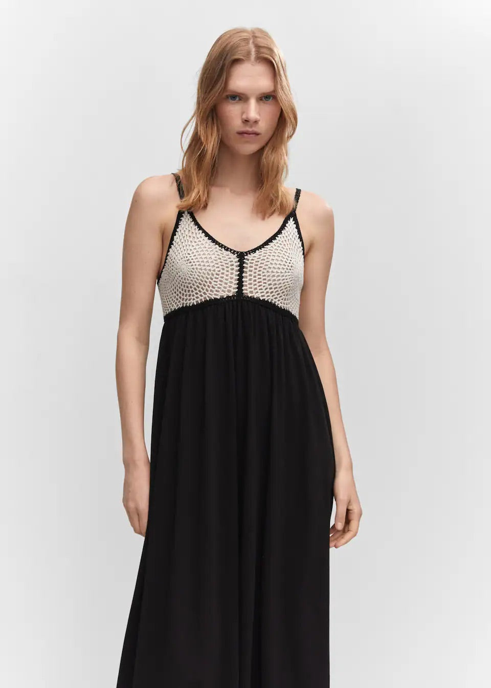 Crochet panel dress