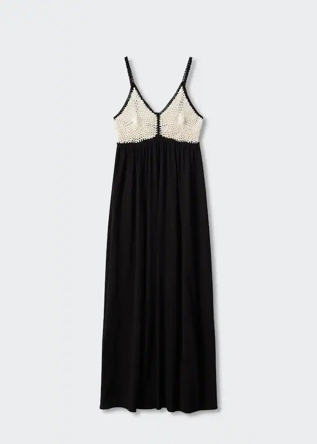 Crochet panel dress