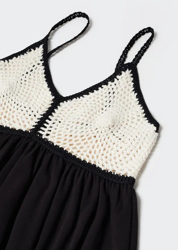 Crochet panel dress