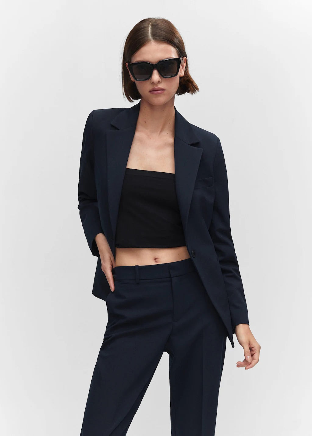 Straight suit trousers