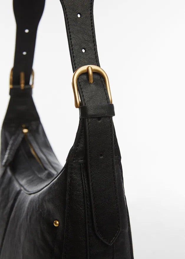 Leather shoulder bag