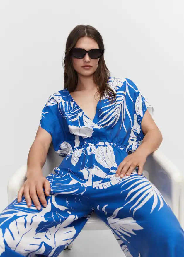 Tropical print jumpsuit