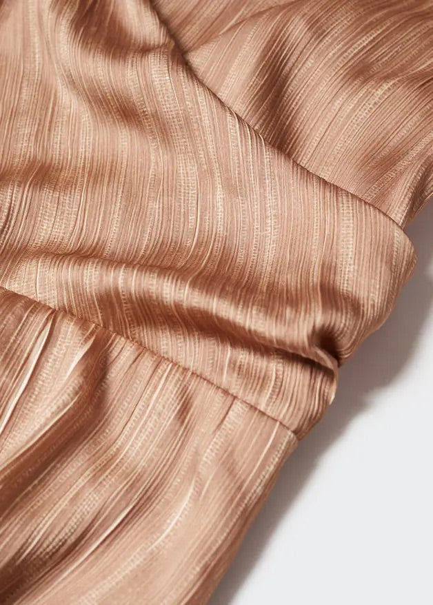 Satin shirt dress