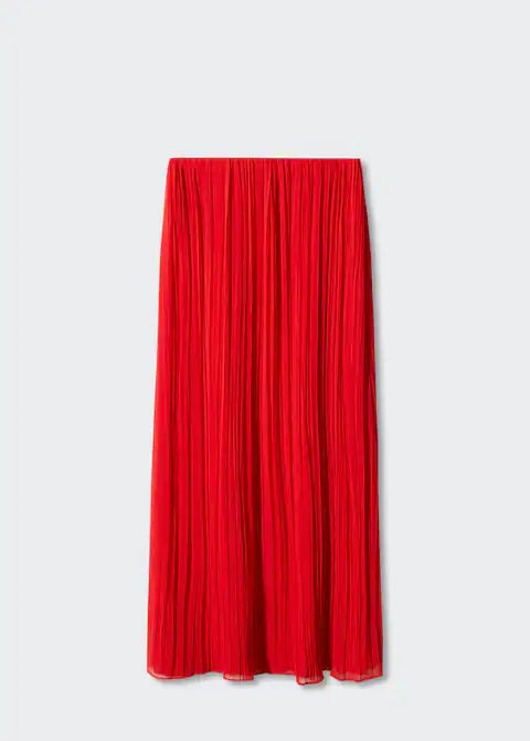 Pleated long skirt