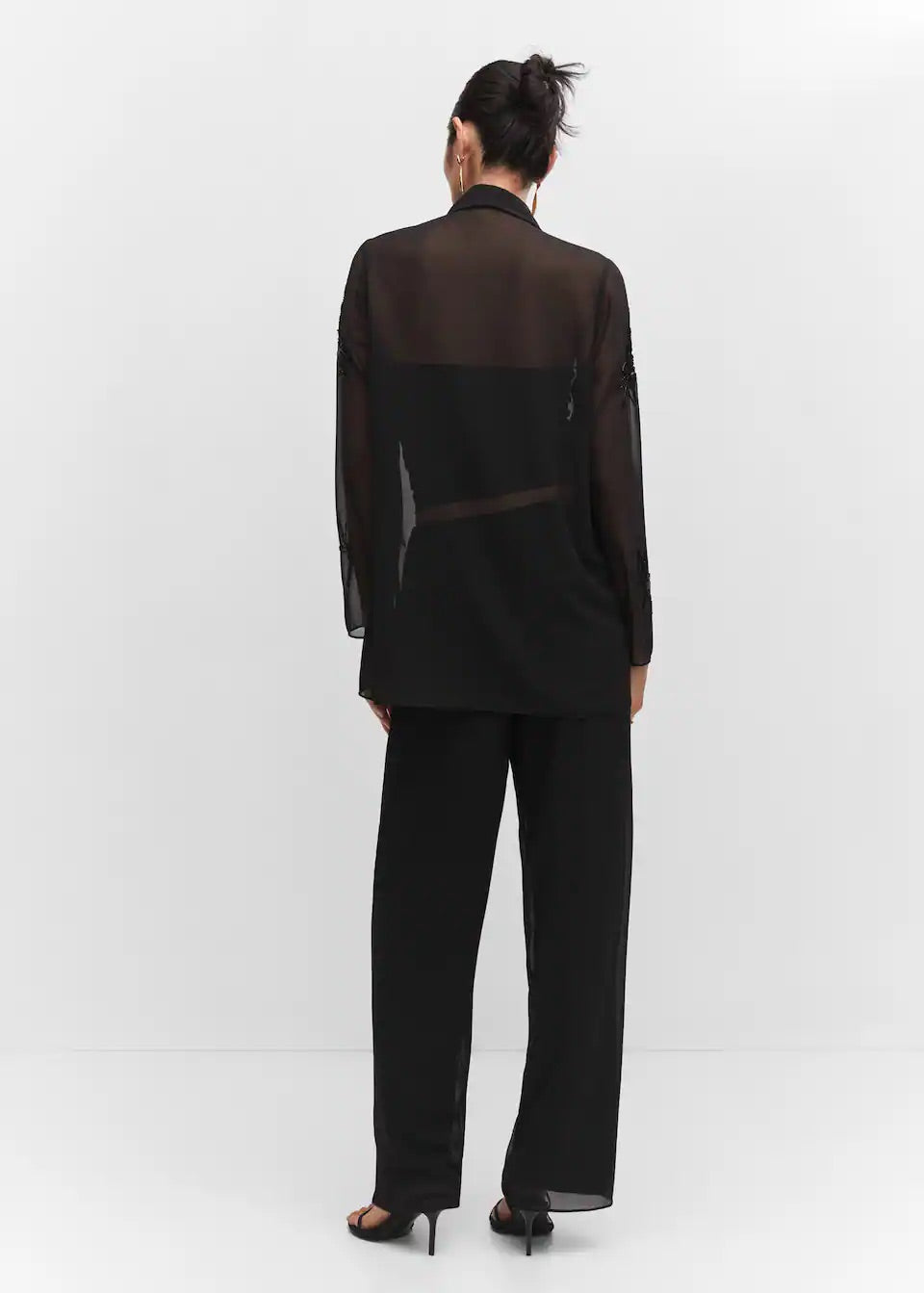 Pants with bead detail