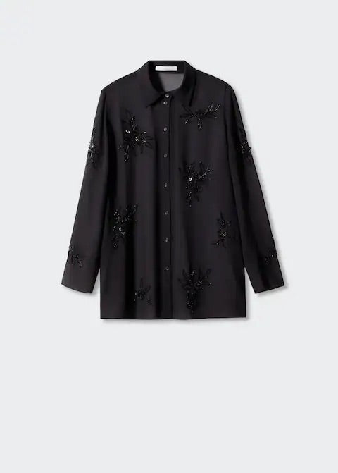 Shirt with bead detail