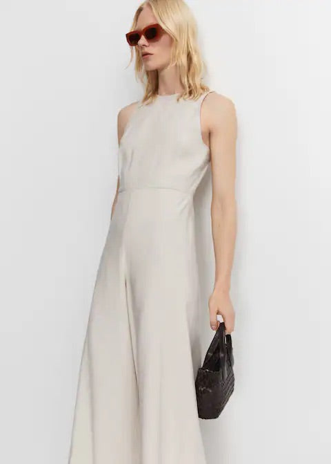Cropped jumpsuit with straps