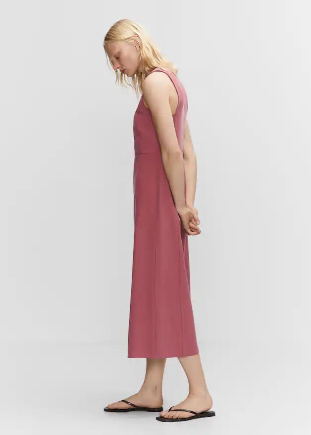 Cropped jumpsuit with straps