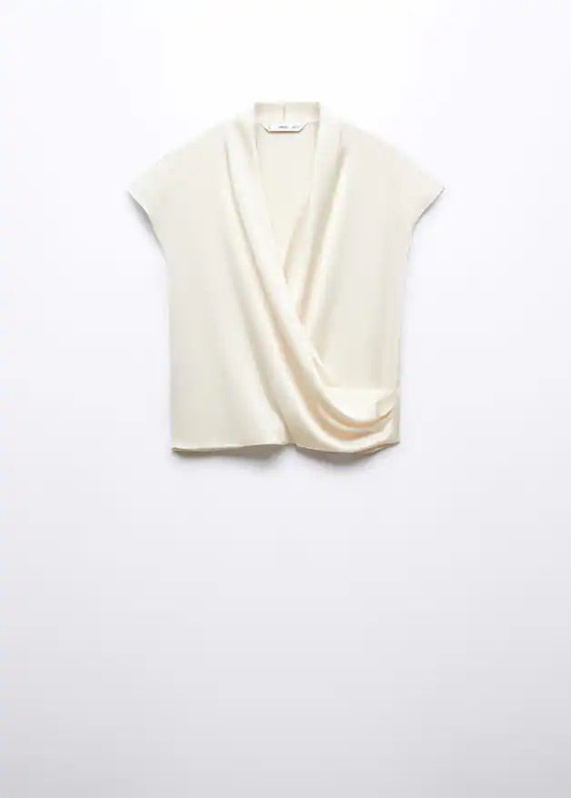 Sleeveless crossover blouse