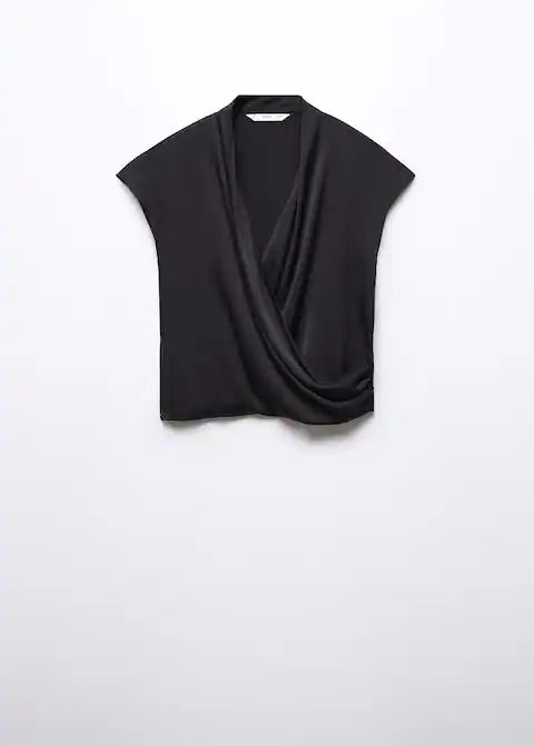 Sleeveless crossover blouse