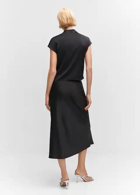Sleeveless crossover blouse