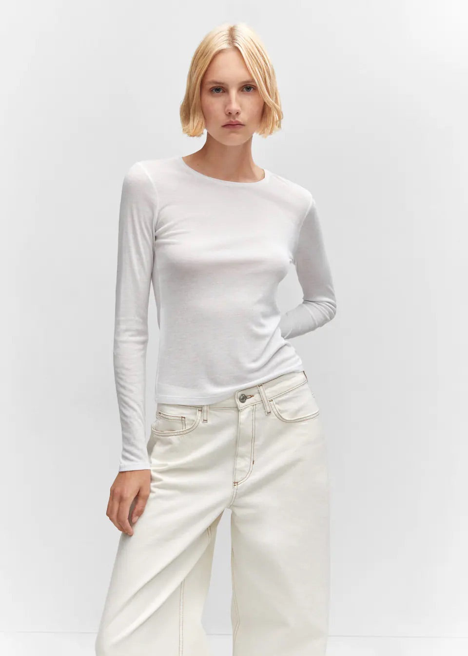 Long sleeve fitted T-shirt