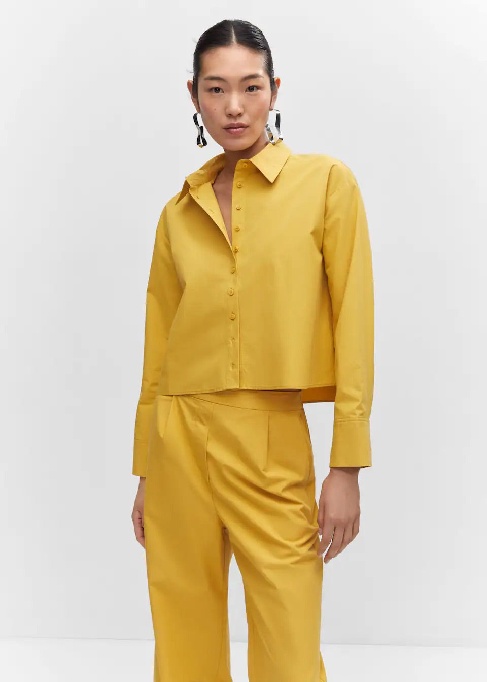 Pleated culottes trousers