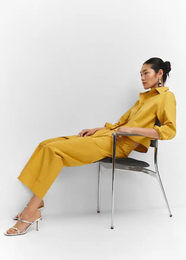 Pleated culottes trousers